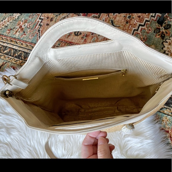 Lauren Merkin Woven& Leather Handbag - Picture 4 of 10